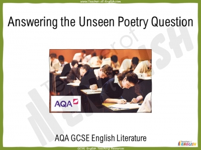 AQA GCSE English Literature Unseen Poetry Teaching Resources